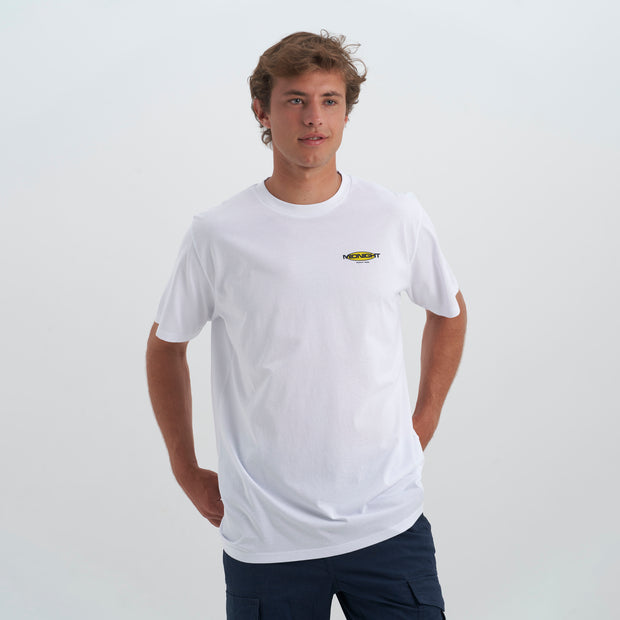 Midnight | White Tee