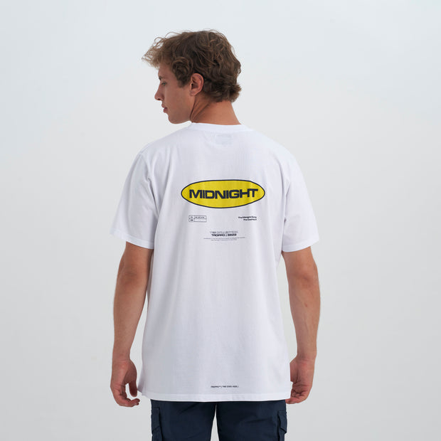 Midnight | White Tee
