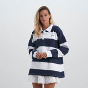 Stripes | Navy  Polo