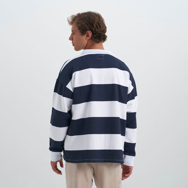 Stripes | Navy  Polo